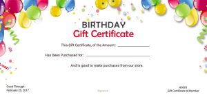 10+ birthday gift certificate psd template free | Template Business PSD ...