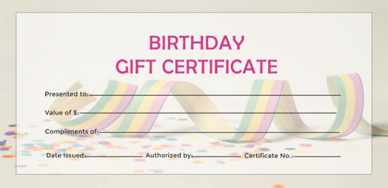 10+ birthday gift certificate psd template free | Template Business PSD ...