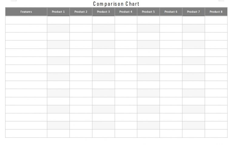 10+ comparison chart template | Template Business PSD, Excel, Word, PDF