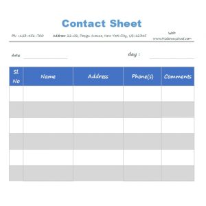 10+ contact sheet template | Template Business PSD, Excel, Word, PDF