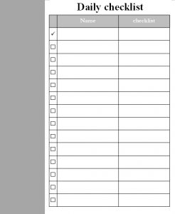 10+ Daily checklist template | Template Business PSD, Excel, Word, PDF