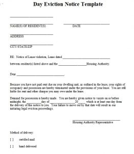 10+ 3 day eviction notice template | Template Business PSD, Excel, Word ...