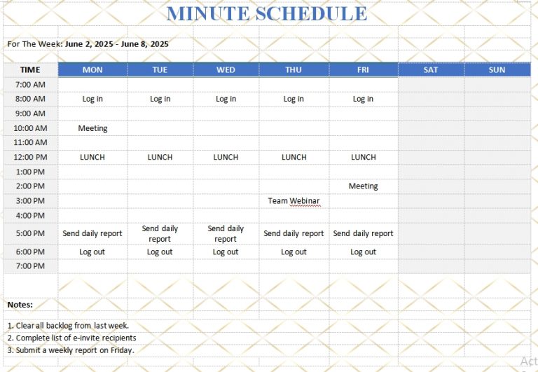 10+ 15 minute schedule template | Template Business PSD, Excel, Word, PDF