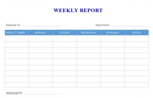 10+weekly report template | Template Business PSD, Excel, Word, PDF