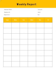 10+weekly report template | Template Business PSD, Excel, Word, PDF
