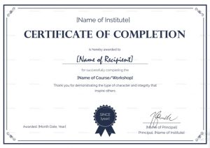 6+ certificate of completion template sample | Template Business PSD ...