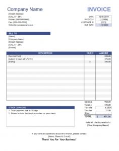 4+ Free Invoice Template Excel Sample | Template Business PSD, Excel ...