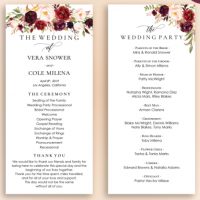 5+ free wedding program templates | Template Business PSD, Excel, Word, PDF