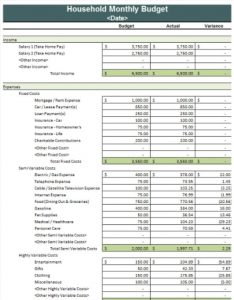 4+ Household Budget Template | Template Business PSD, Excel, Word, PDF