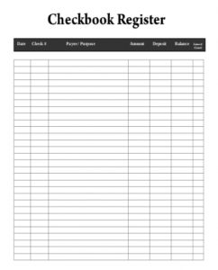 5+ printable checkbook register | Template Business PSD, Excel, Word, PDF