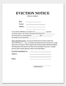 5+ Eviction Notice Template | Template Business PSD, Excel, Word, PDF