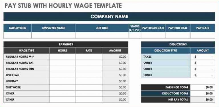 4+ Pay Stub Template Sample | Template Business PSD, Excel, Word, PDF