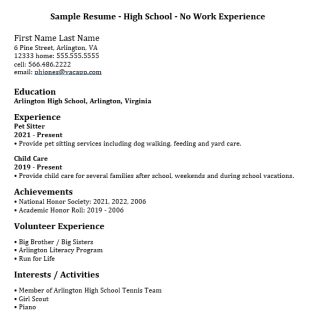 10 Teenage Resume Template Template - Sample Teenage Resume 320x320 