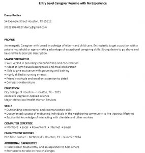 8+ Example of A Caregiver Resumes | Template Business PSD, Excel, Word, PDF