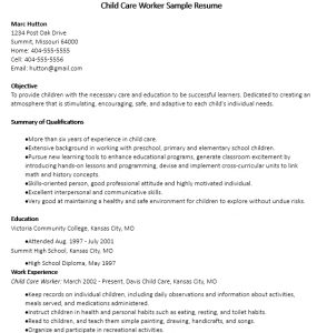 7+ Child Care Resume | Template Business PSD, Excel, Word, PDF