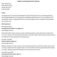 5+ Cosmetology Resume Sample | Template Business PSD, Excel, Word, PDF