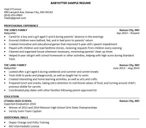 8  Babysitter Resume Template Template Business PSD Excel Word PDF