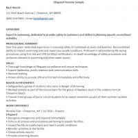 9+ Lifeguard Resume Sample | Template Business PSD, Excel, Word, PDF