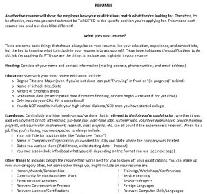 10 Summer Job Resume Template - Part Time Summer Job 300x281 